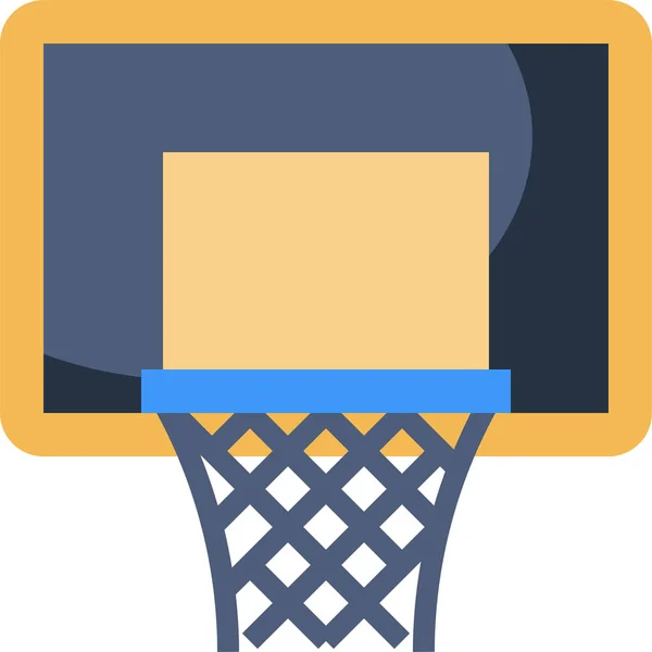 Icône Équipement Compétition Basket Ball Style Plat — Image vectorielle