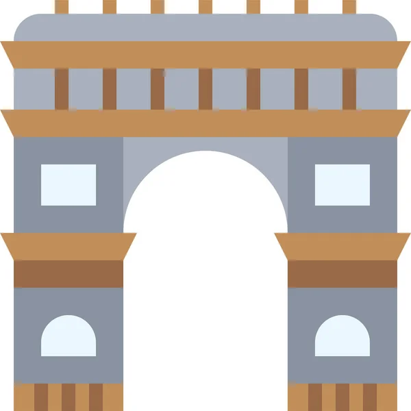 Ikona Architektury Oblouku Budov Kategorii Budov — Stockový vektor