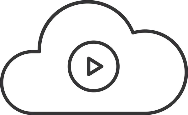 Cloud Daten Spielen Ikone — Stockvektor