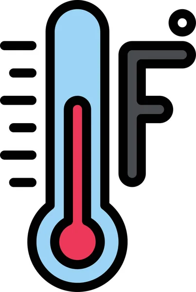 Ikona Termometru Temperatury Fahrenheita — Wektor stockowy