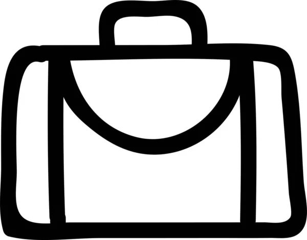 Портфельна Іконка Бізнес Багажу Намальованому Стилі — стоковий вектор
