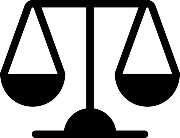 Equilibrio Tribunal Justicia Icono Educación Escuela Aprendizaje Categoría — Archivo Imágenes Vectoriales