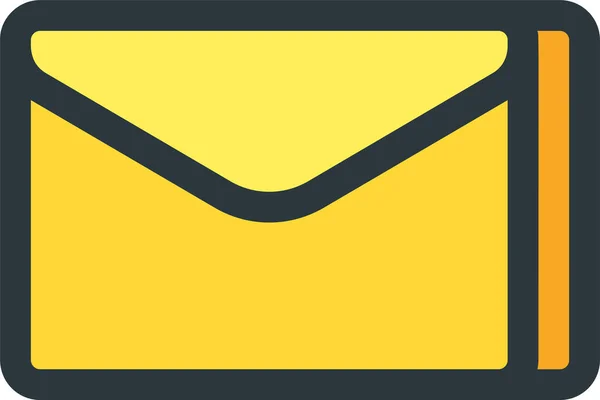 Mail Envelop Inbox Pictogram Gevulde Stijl — Stockvector