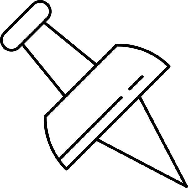 Pin Attach Clip Icon — стоковый вектор