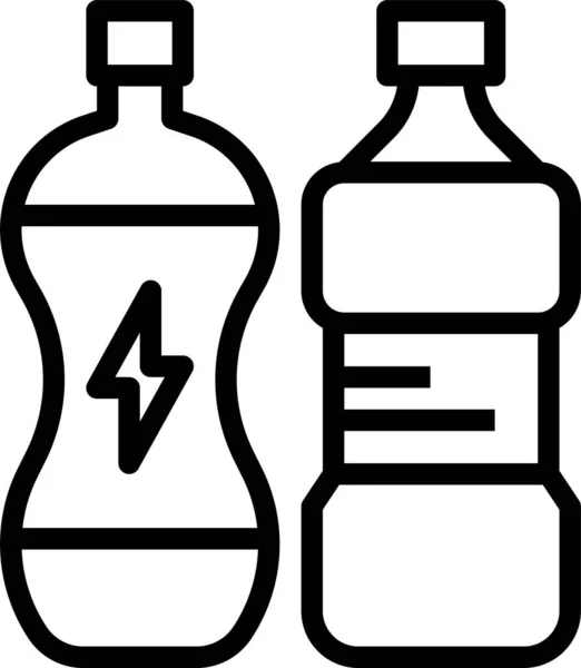 Botella Agua Bebida Icono — Archivo Imágenes Vectoriales