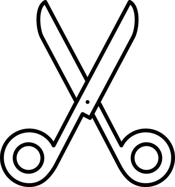 Coupon Cut Scissor Icon Outline Style — Stock Vector