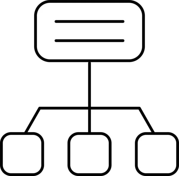 接続ネットワーク図アイコン — ストックベクタ
