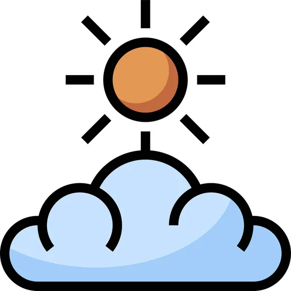 Nuvola Natura Pioggia Icona Nella Categoria Meteo — Vettoriale Stock