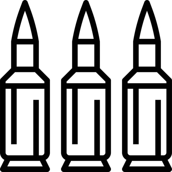 Ammunition Kula Kulor Ikon Kontur Stil — Stock vektor