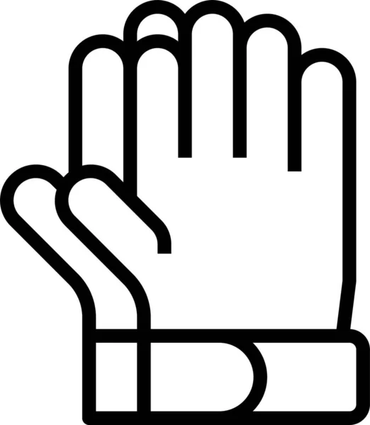 Torwart Handschuh Ikone — Stockvektor