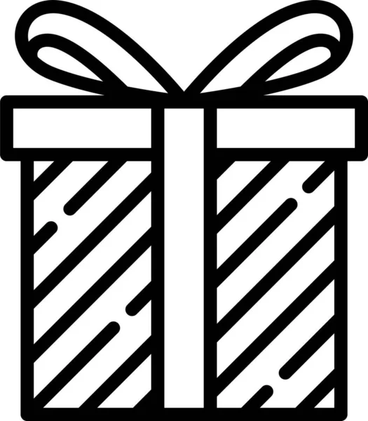 Caja Regalo Vacaciones Icono — Vector de stock