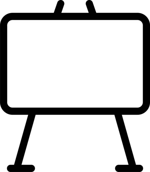 Board Oktatás Bemutató Ikon Körvonalazott Stílusban — Stock Vector