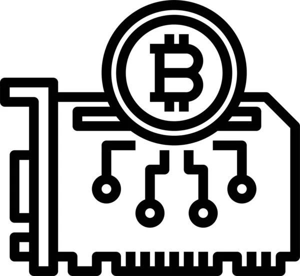 Ícone Plataforma Mineração Bitcoin —  Vetores de Stock