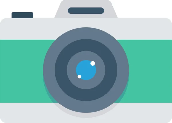 Caméra Caméra Aflash Film Icône Dans Style Plat — Image vectorielle