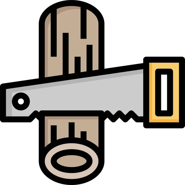 Snijden Getekend Elektrisch Pictogram Gevulde Outline Stijl — Stockvector