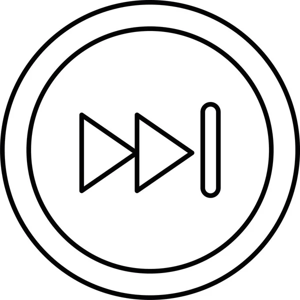 Вперед Наступна Піктограма Гравця Категорії Звукової Музики — стоковий вектор