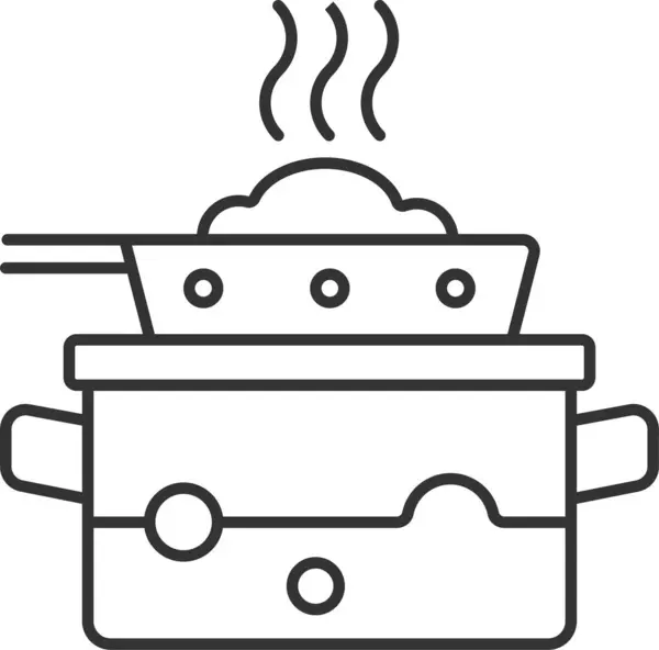 Cuisine Culinaire Icône Ébullition — Image vectorielle