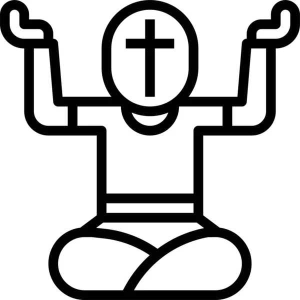 Икона Преданной Преданности Гуманопиктос Стиле Набросков — стоковый вектор