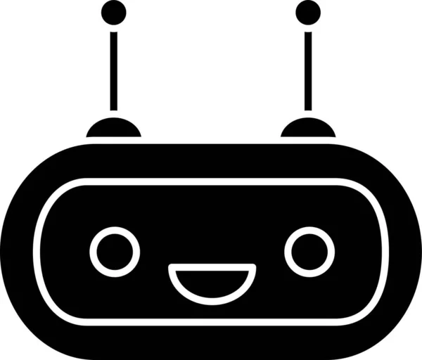 Bot Chat Bot Ícone Chatbot Estilo Sólido —  Vetores de Stock