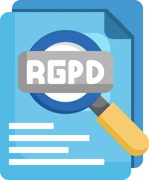 Gdpr Rgpd Icono Transparencia — Vector de stock