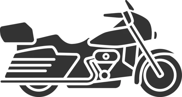 Motorkářská Ikona Obrysovém Stylu — Stockový vektor