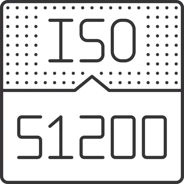 Badge Camera Iso Icoon Fotografie Categorie — Stockvector