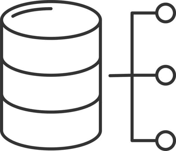 Data Database Datacenter Icon Outline Style — Stock Vector