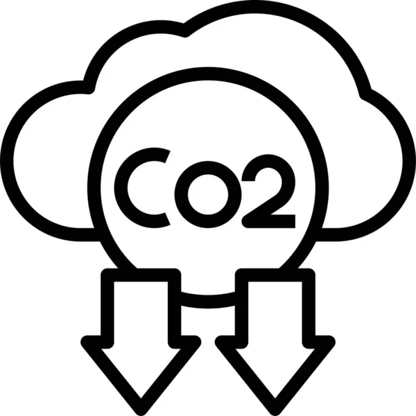 Ikona Chmury Dwutlenku Węgla — Wektor stockowy