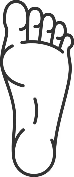 Foot Footprint Human Icon Outline Style — 图库矢量图片