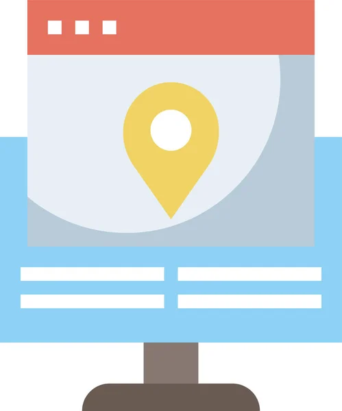 Flags Location Maps Icon Flat Style — 图库矢量图片