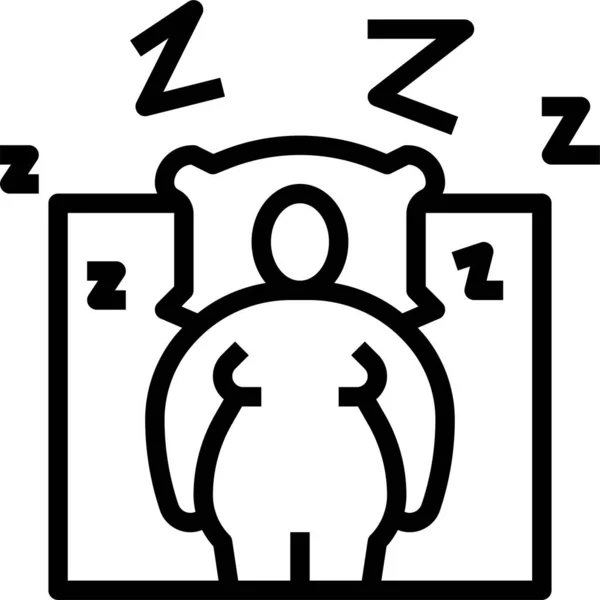 Snre Sleep Fat Icon — стоковый вектор