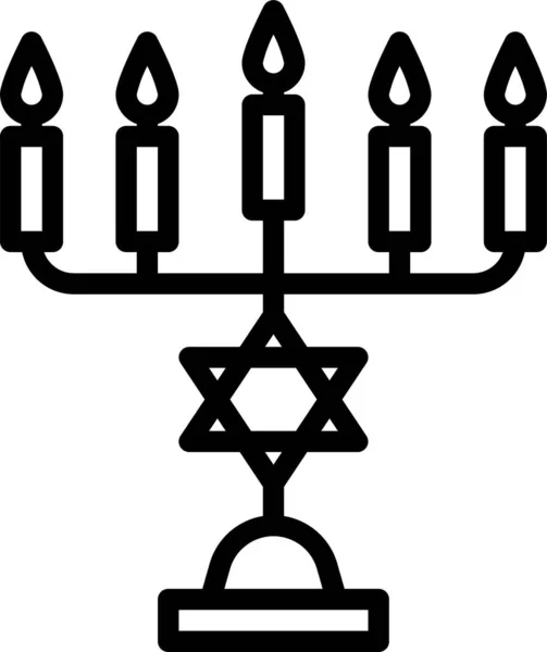 Menprah Jüdisches Religiöses Symbol — Stockvektor