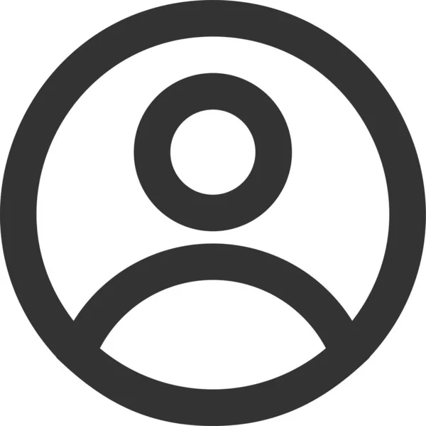 Ikona Avatar Uživatele Účtu Stylu Osnovy — Stockový vektor