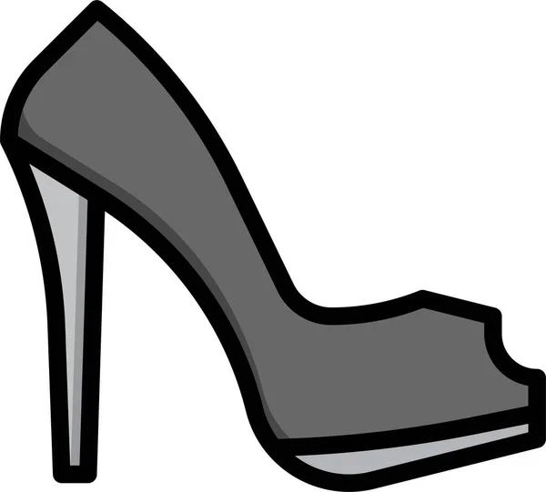 Peep Toe Pump Icon — Stock Vector