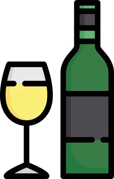 Ikona Nápoje Vinného Alkoholu — Stockový vektor