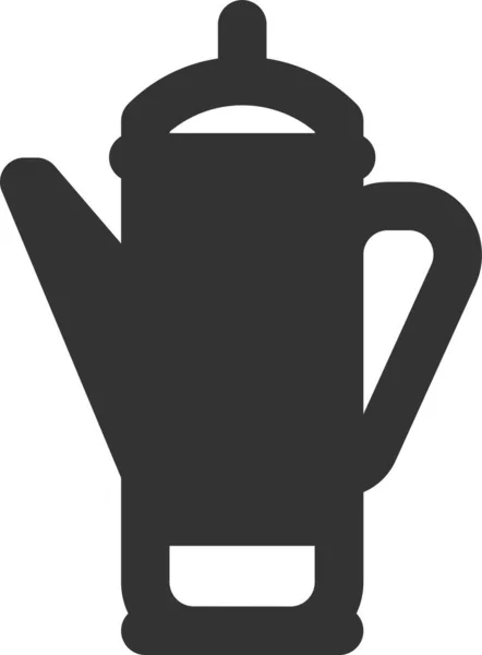 Brouwer Koffiezetapparaat Pictogram Massieve Stijl — Stockvector