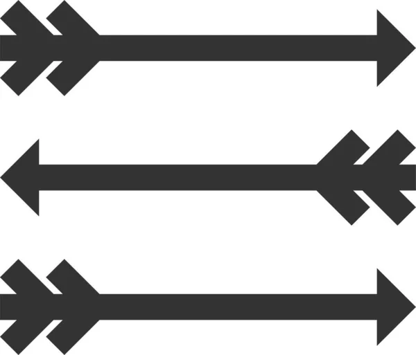 Flecha Tiro Con Arco Icono Caza Estilo Esquema — Archivo Imágenes Vectoriales