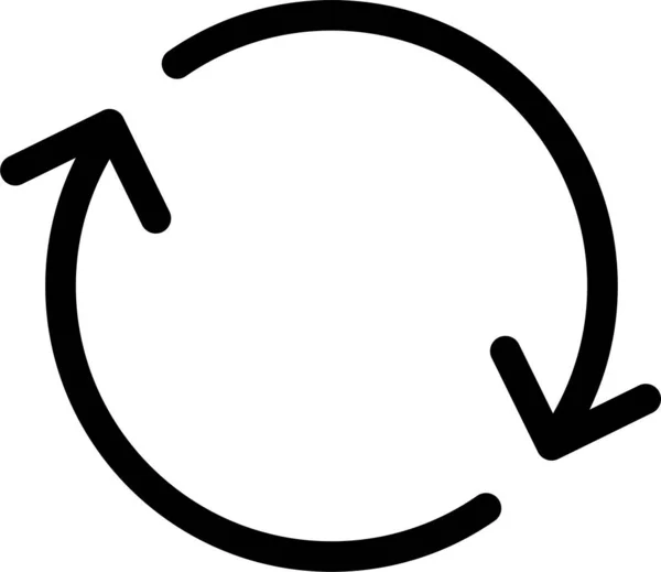 Εικονίδιο Ανταλλαγής Κύκλων Anticlock Στερεό Ύφος — Διανυσματικό Αρχείο