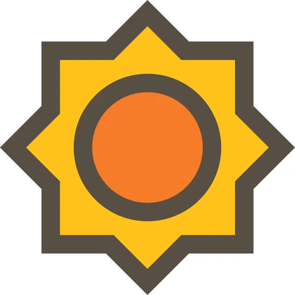 Иконка Дневного Света Солнца Стиле Заполненного Контура — стоковый вектор