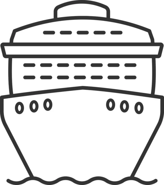 Πλοίο Κρουαζιερόπλοιο Εικονίδιο Στην Κατηγορία Τουρισμού Ξενοδοχεία Φιλοξενία — Διανυσματικό Αρχείο