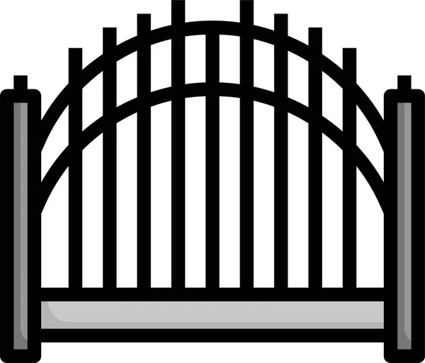 Oplocení Brána16 Vstupní Ikona — Stockový vektor