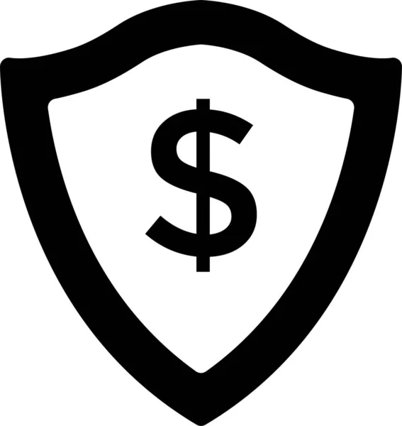 Іконка Готівкового Долара Суцільному Стилі — стоковий вектор