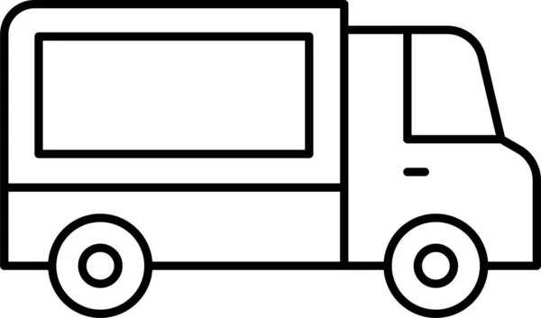 Dolly Travel Truck Ikone Umriss Stil — Stockvektor