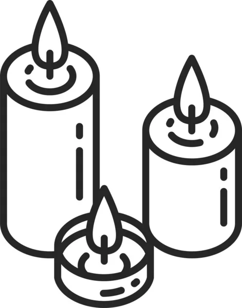 Candlelight Candle Aromatherapy Icon — Stock Vector