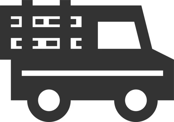 Ikona Drwala Ciężarówki Solidnym Stylu — Wektor stockowy