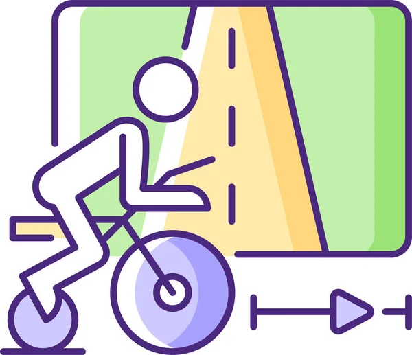 Online Fitness Cyklistika Ikona — Stockový vektor