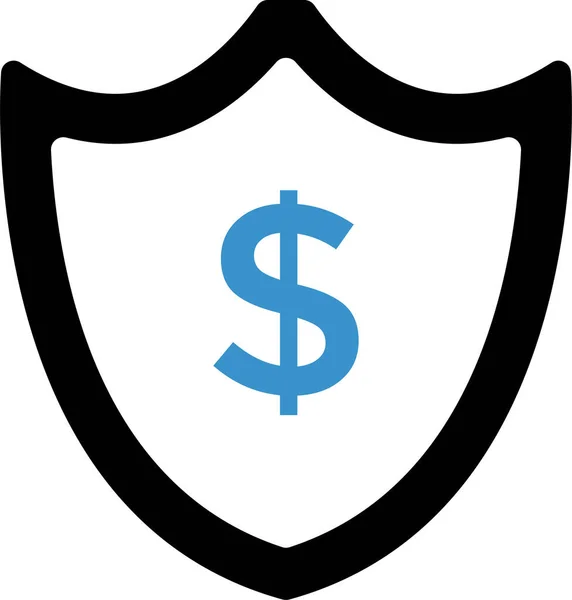 Cash Dollar Pictogram Platte Stijl — Stockvector