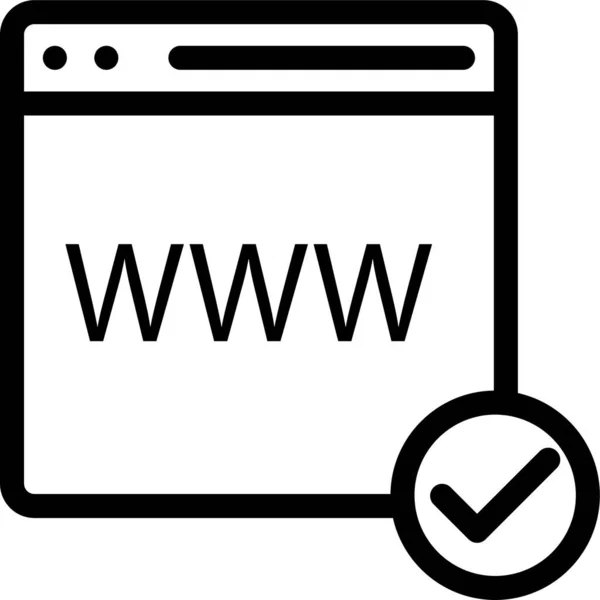 Icona Del Browser Internet Online Stile Outline — Vettoriale Stock
