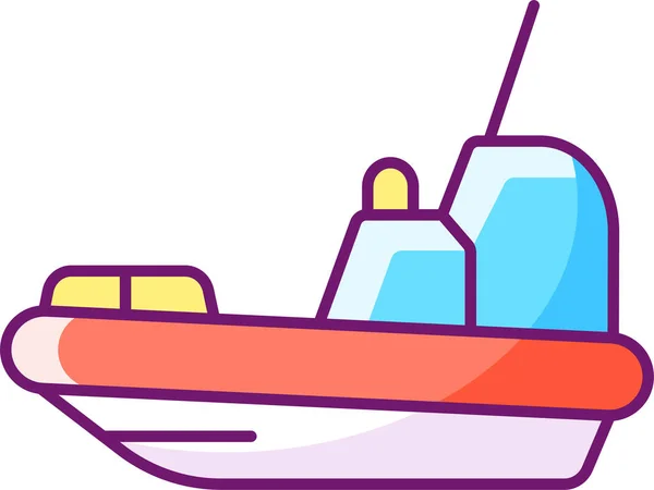 Lifeguard Rescue Lifeboat Icon — Stock Vector