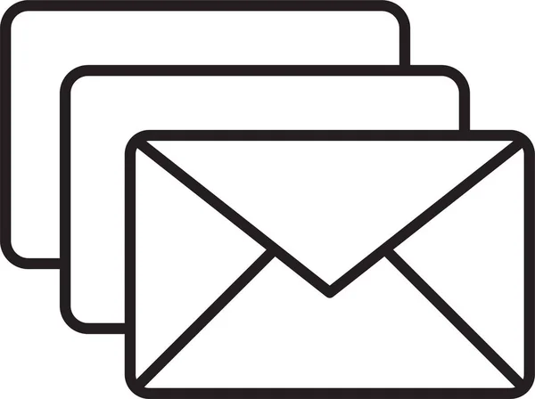 Kommunikations Mail Umschlag Symbol Umriss Stil — Stockvektor